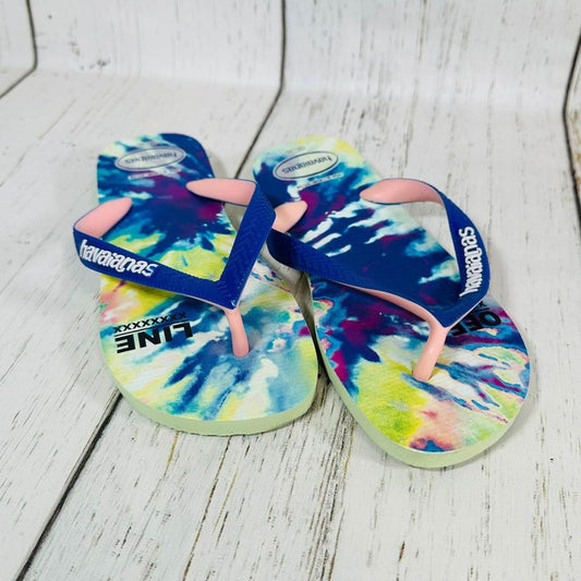 Havaianas Women's size 6 Flip Flops Tie Dye Shoes Sandals Summer