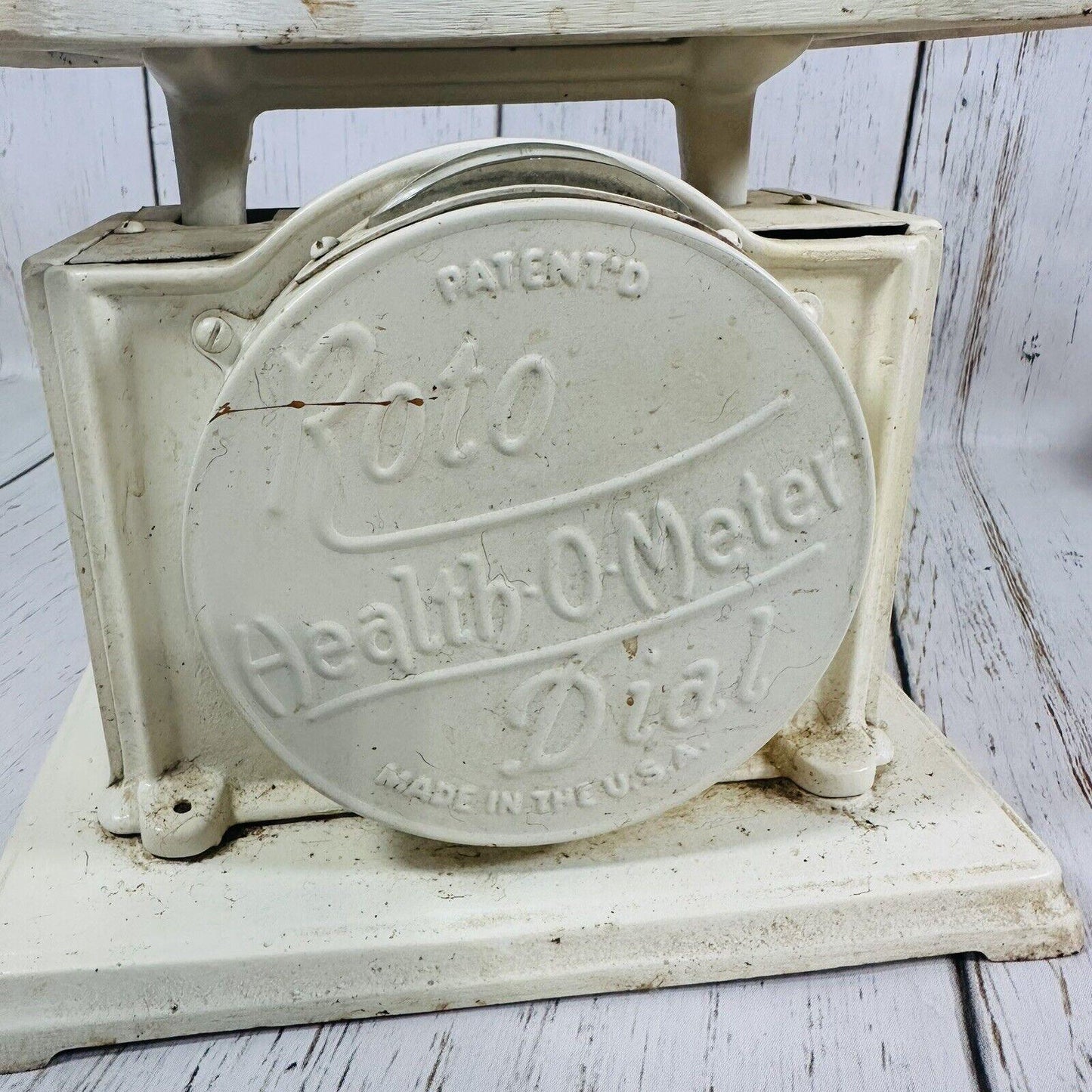 Antique Cast Iron Roto Health-O-Meter Dial Scale Original (BFEB-03-029)