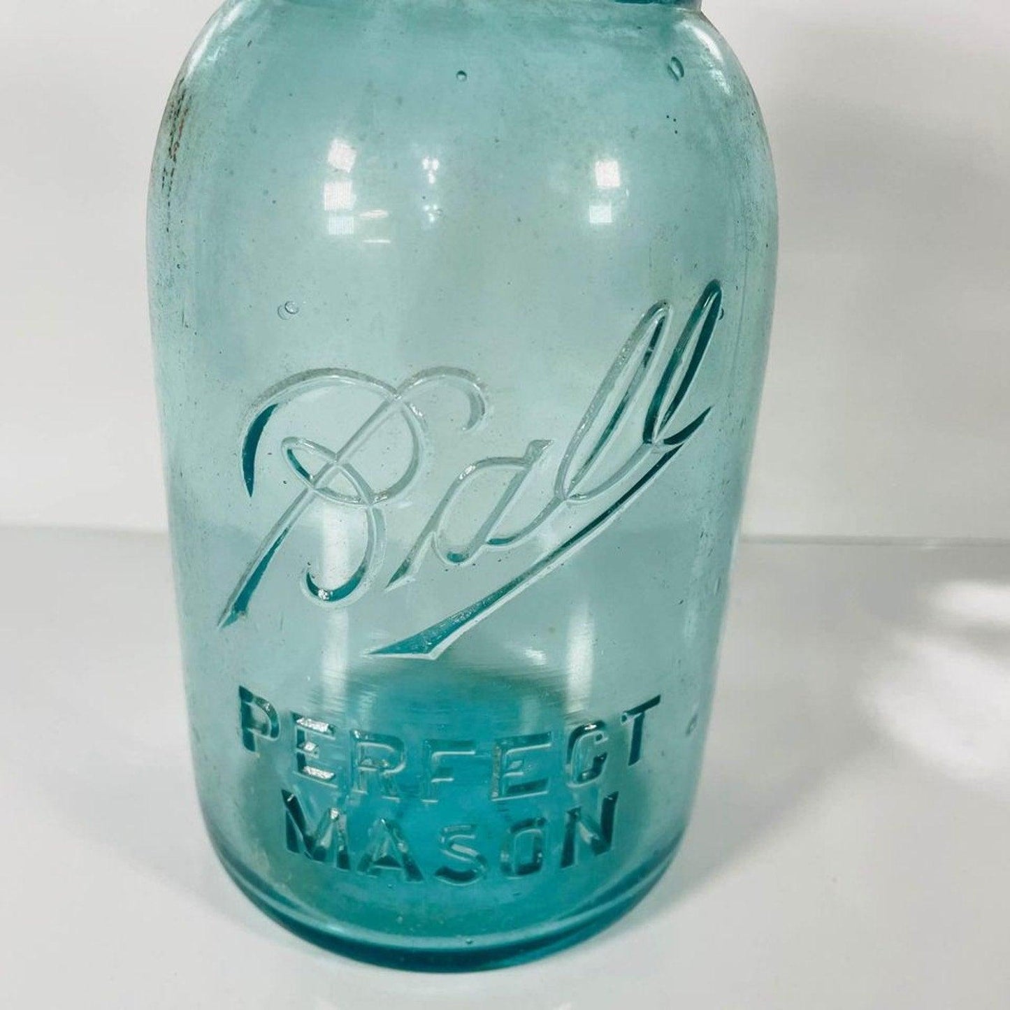 Vintage BALL BLUE QUART Canning Jar w/ Ball Lid