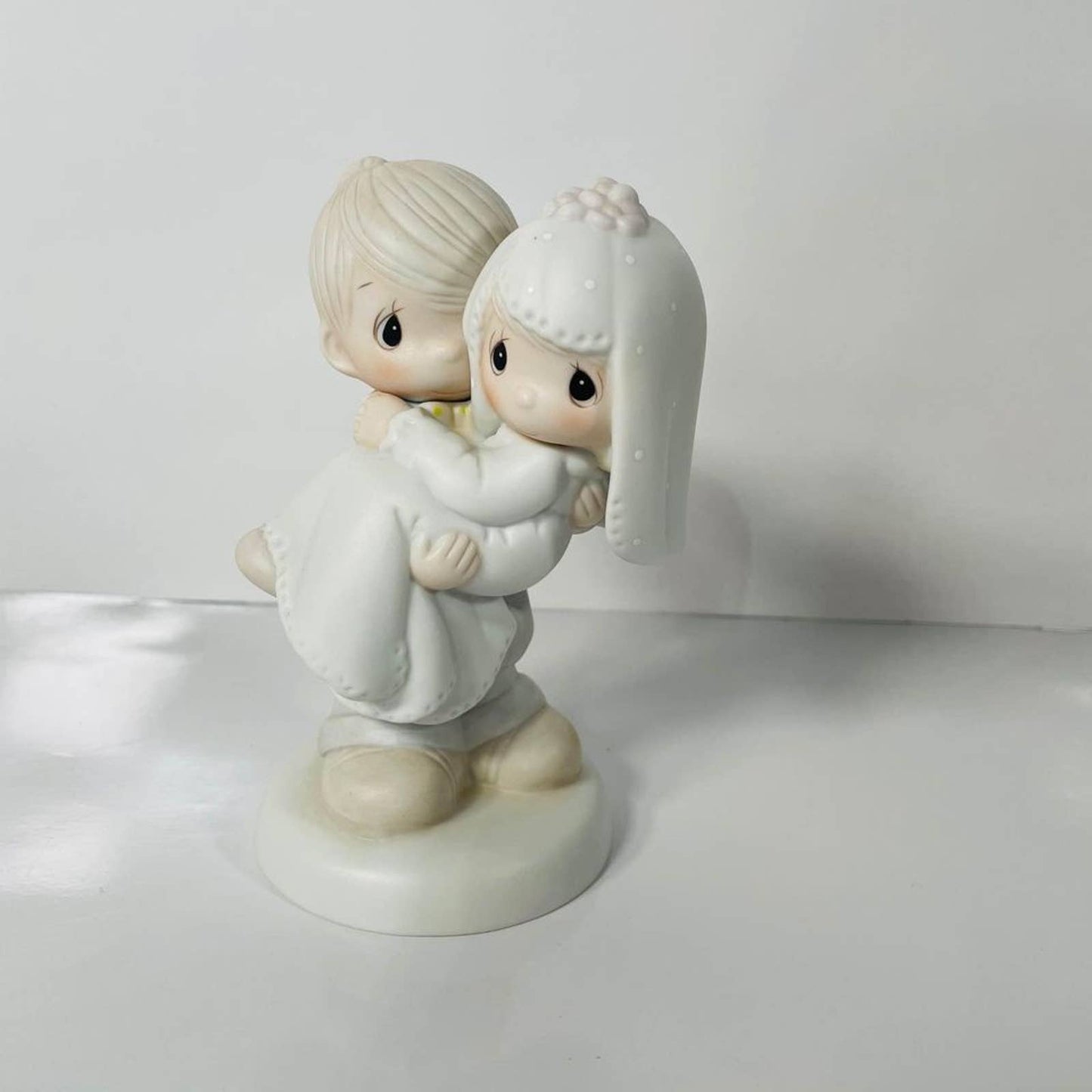 PRECIOUS MOMENTS "Bless You Two" Wedding Figurine Cake Topper E-9255 Bride Groom