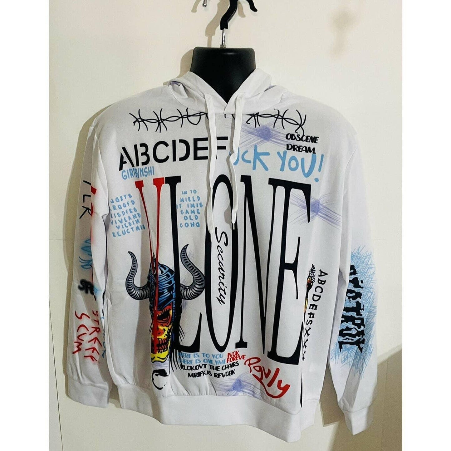 Vlone Graffiti Hip Hop Pullover Hoodie