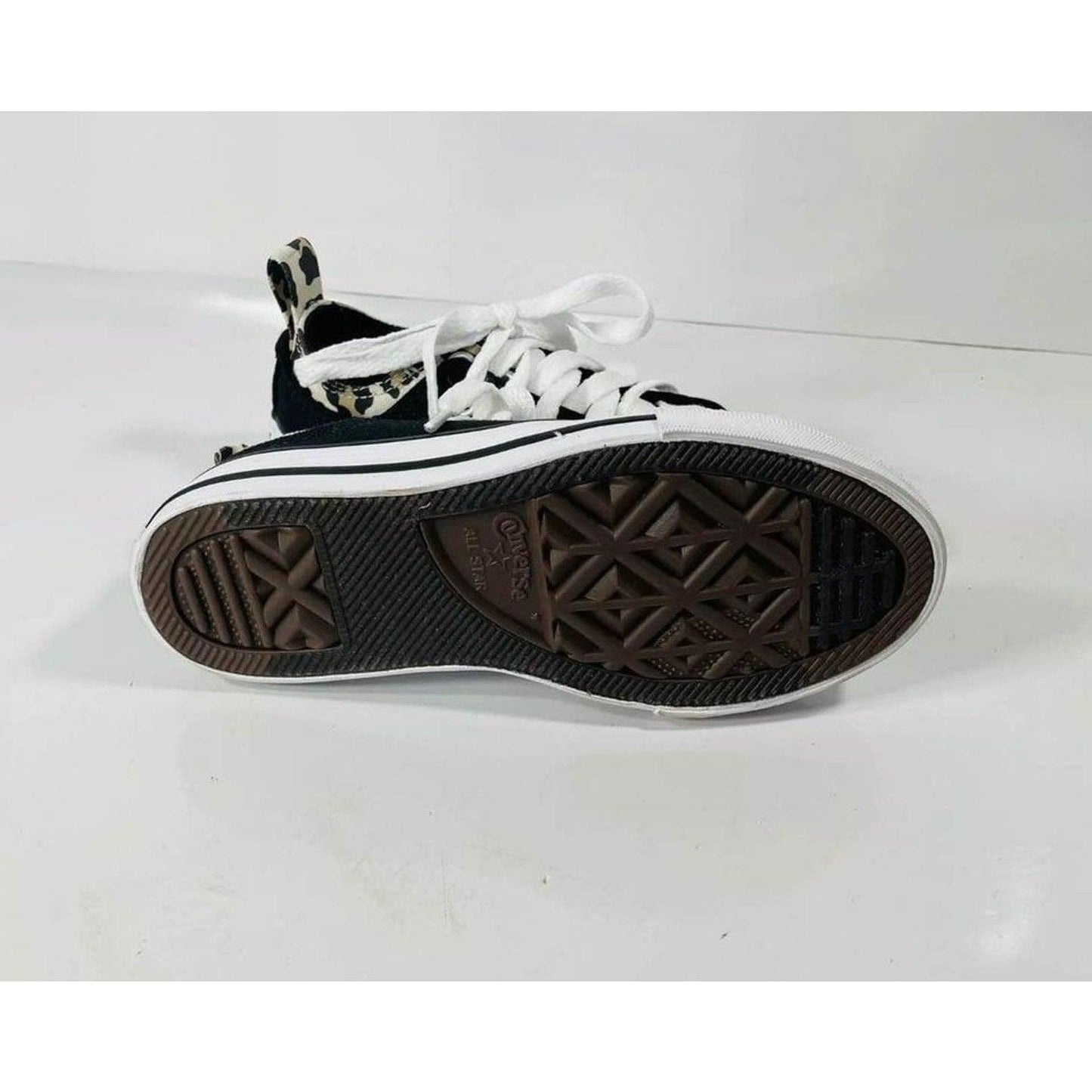 Converse Girl's CTAS Double Upper OX Black/Driftwood Sneakers-Sz 11 NWB 667211F