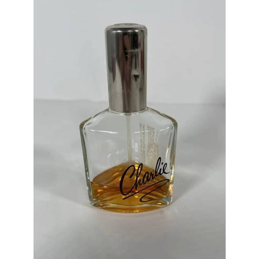 Vintage 1973 Charlie Perfume Spray Bottle 2 fl oz Original Fragrance 1/4 Full