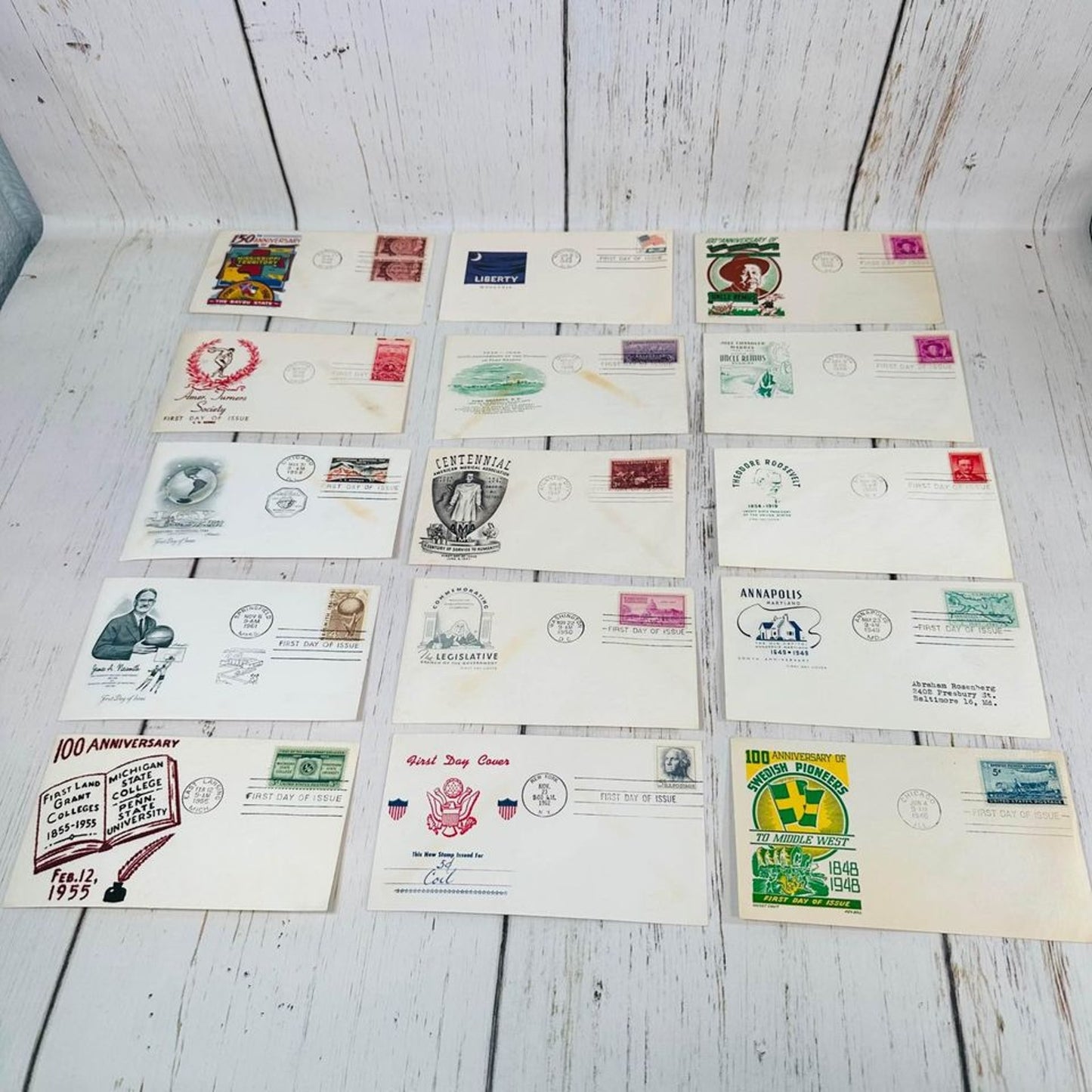 Lot Of 119 Post Card And Envelopes Post Marked 1940’s - 1970’s See Pictures