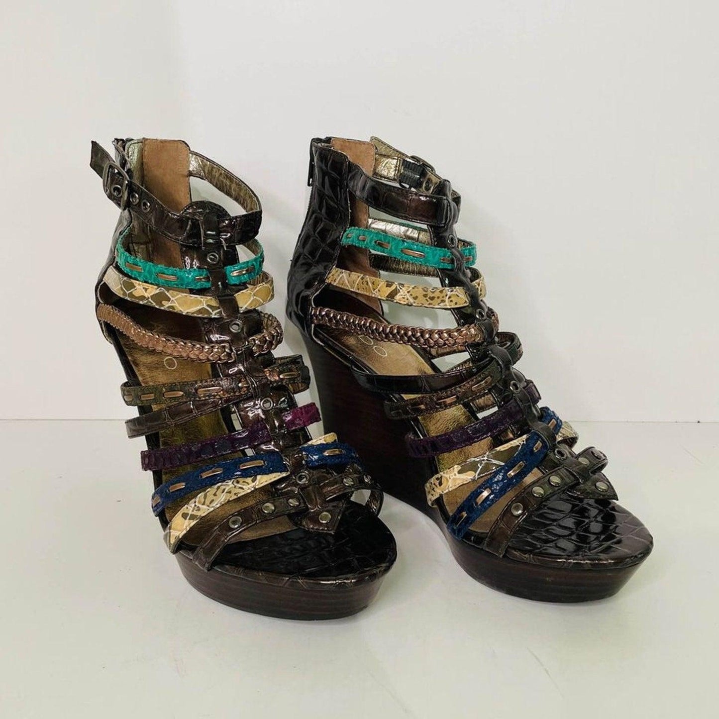 ALDO Wedge Sandals, 11. Multi-color