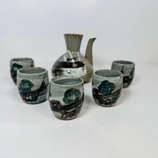 Japanese Sake Set 6 pieces / Pottery