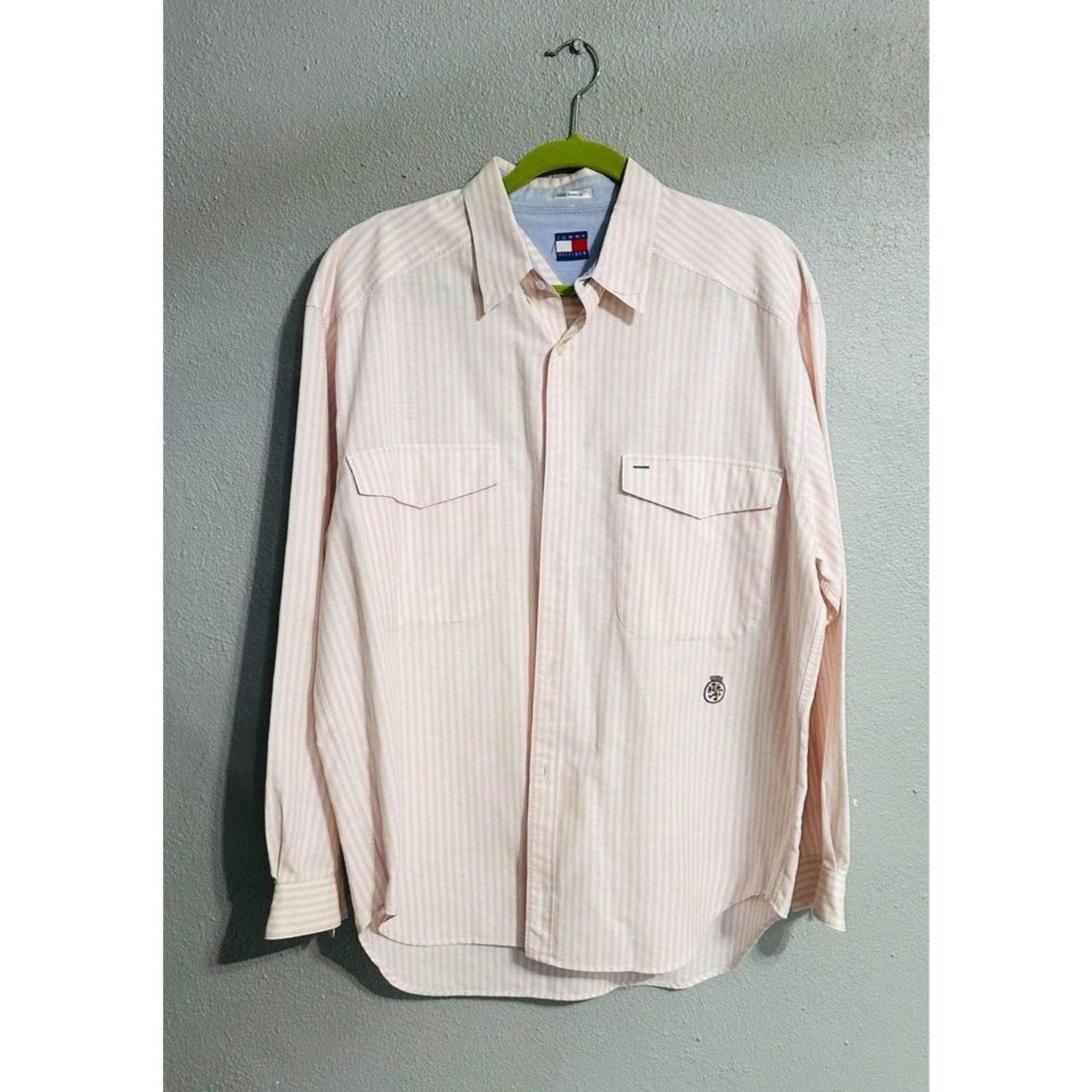 Button Up Shirt Men Large Tommy Hilfiger