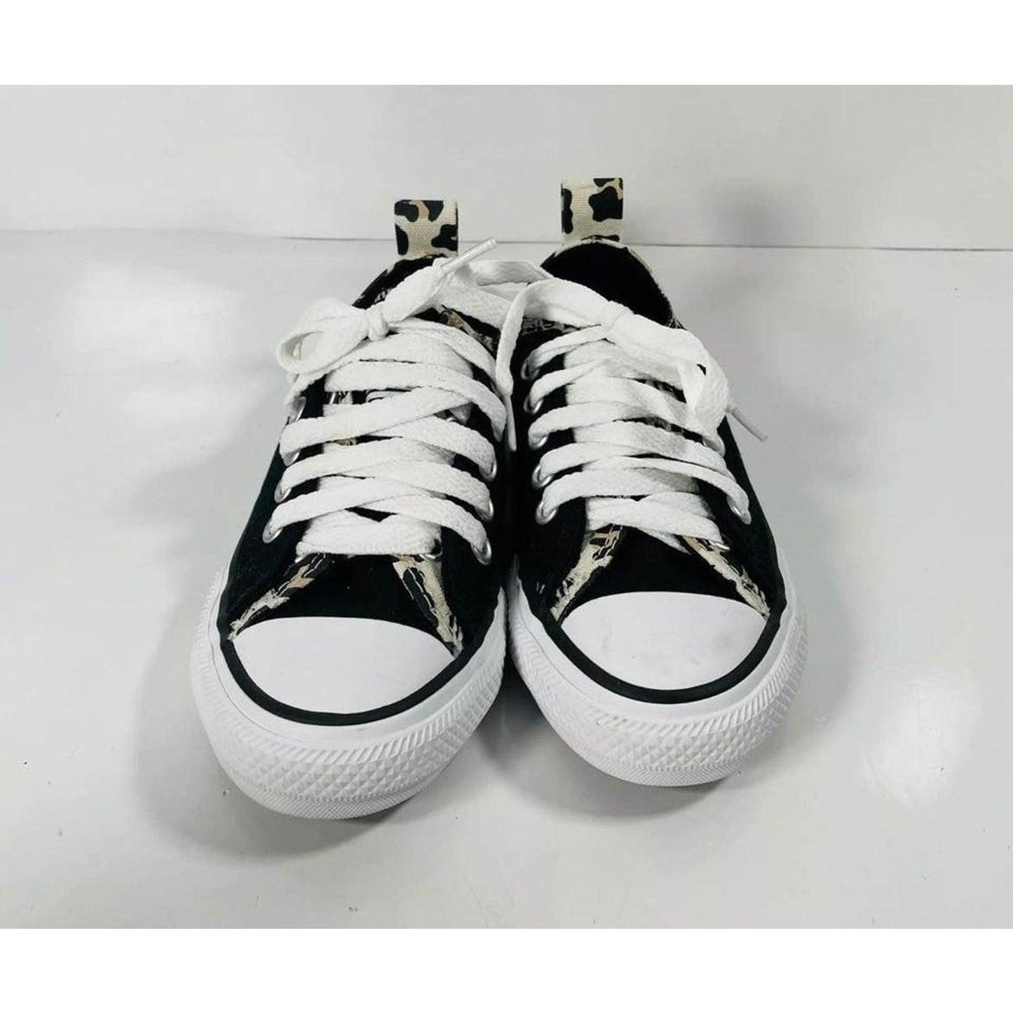 Converse Girl's CTAS Double Upper OX Black/Driftwood Sneakers-Sz 11 NWB 667211F