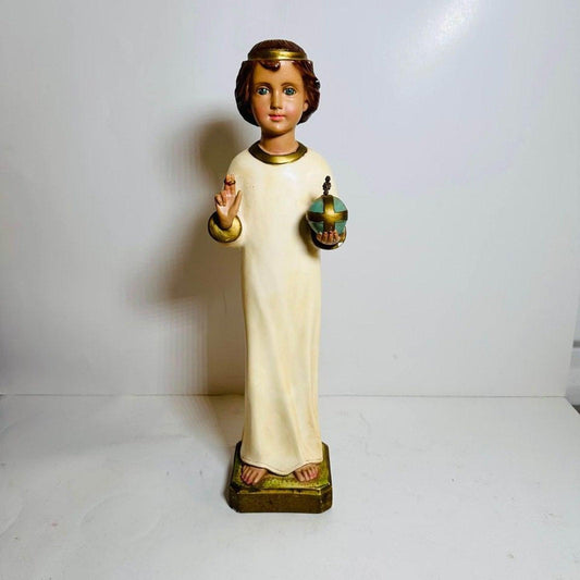 Vintage Statue of The Infant of Prague + Made in Italy, 15 1/4" Year 1966