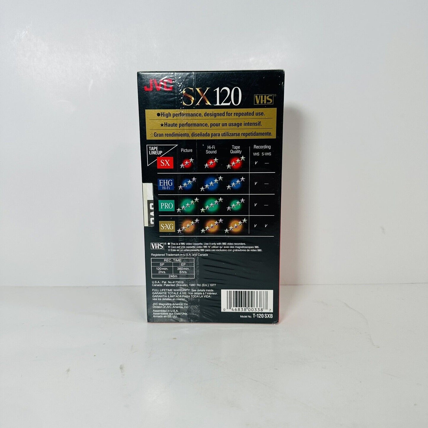 JVC VHS Tapes T-120 SX Blank High Performance New & Sealed