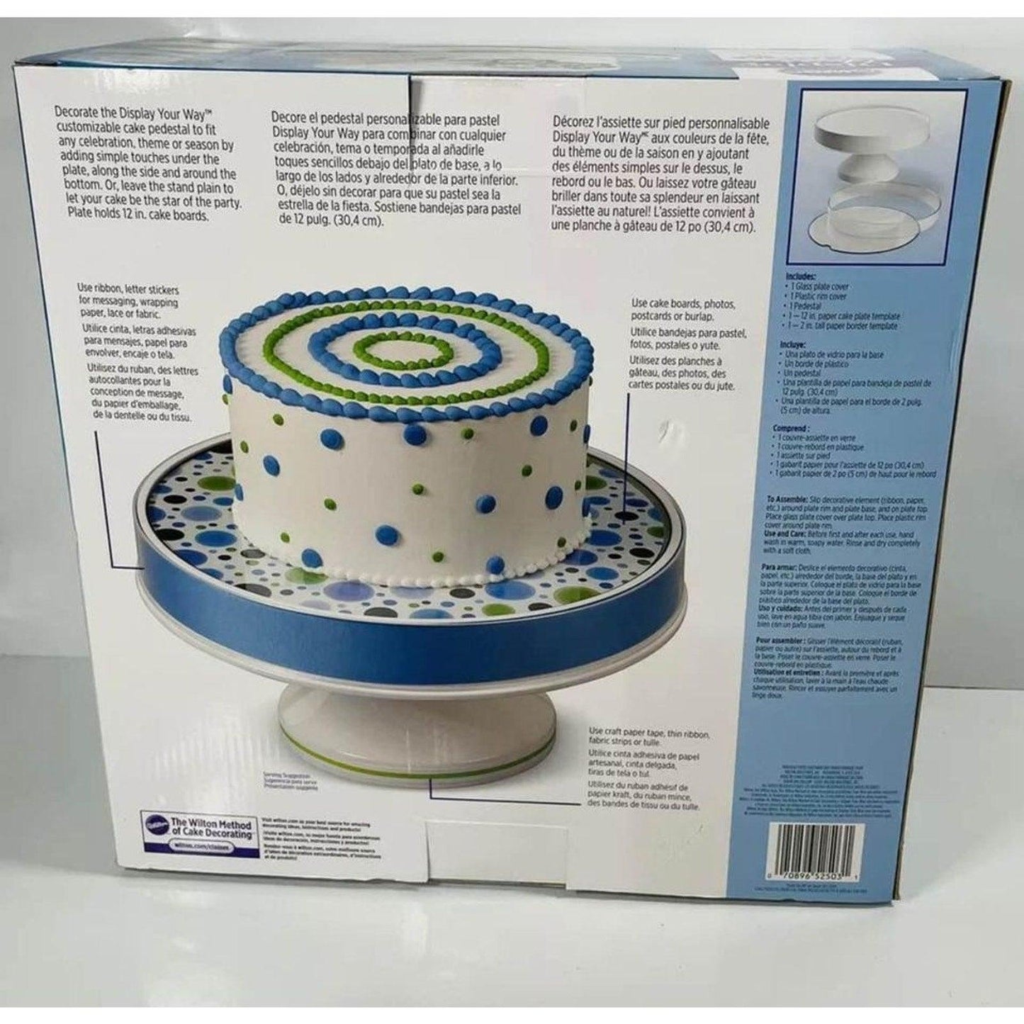 Wilton 307-2503 Display Your Way Customizable Cake Pedestal White