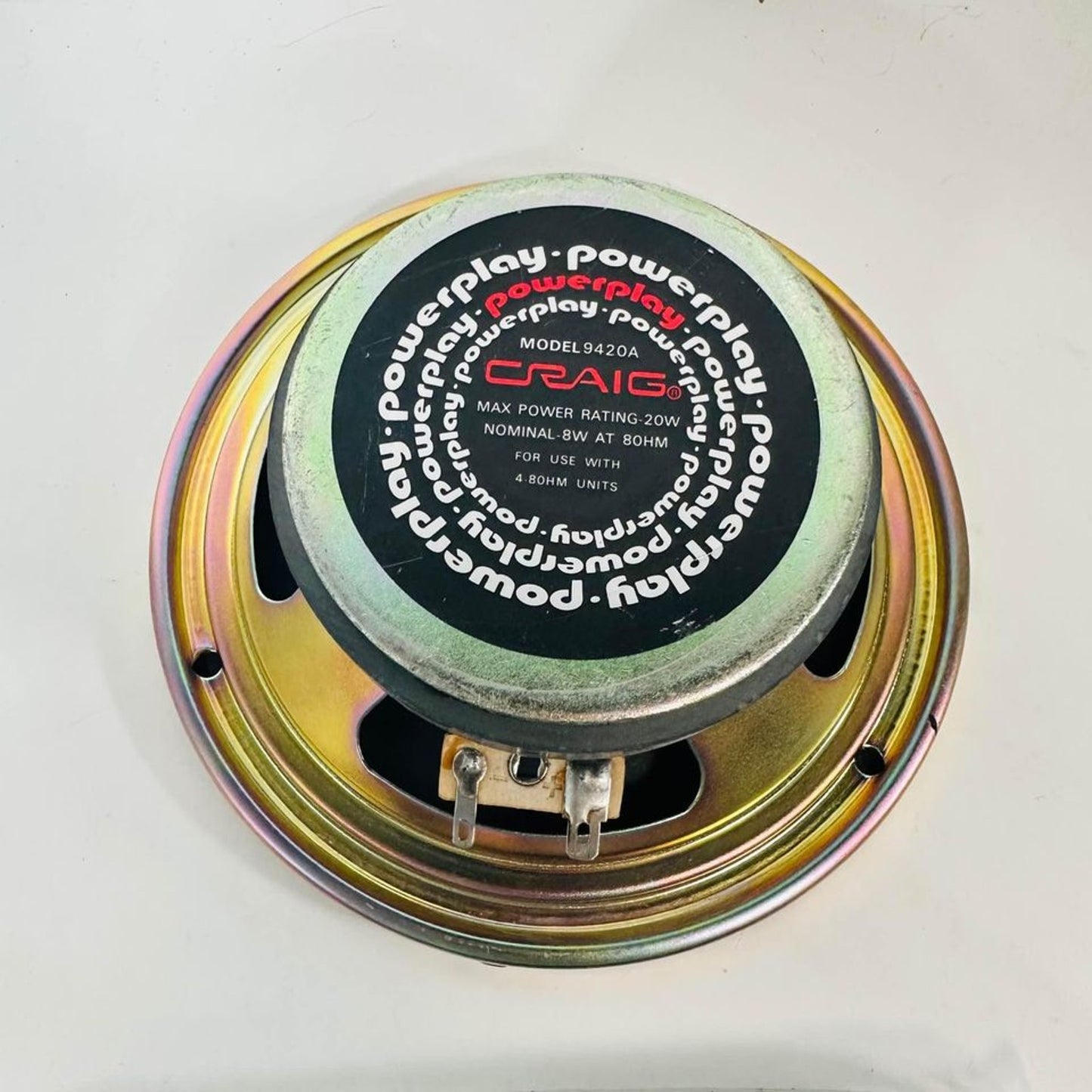 Vintage CRAIG Car Audio 9420 Twin Flushed Mounted Car Speakers 5 inches